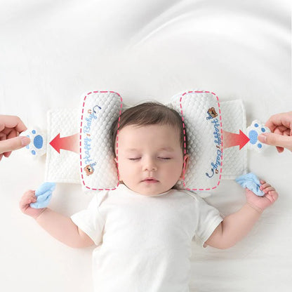 Almohada ajustable para moldear la cabeza del bebé