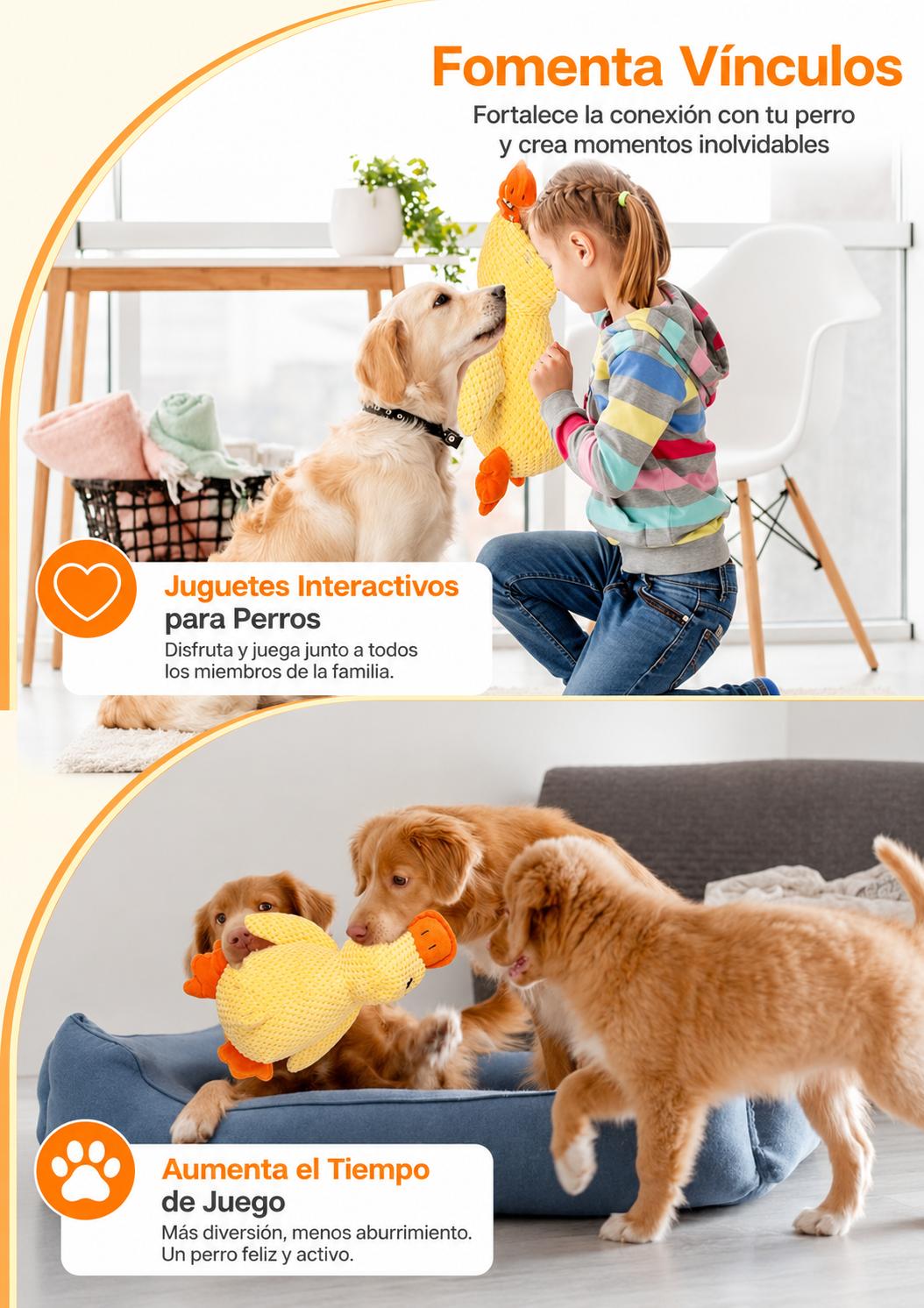 Pato Calmante DoggyDuck | Diversión y Compañía para tu Perro